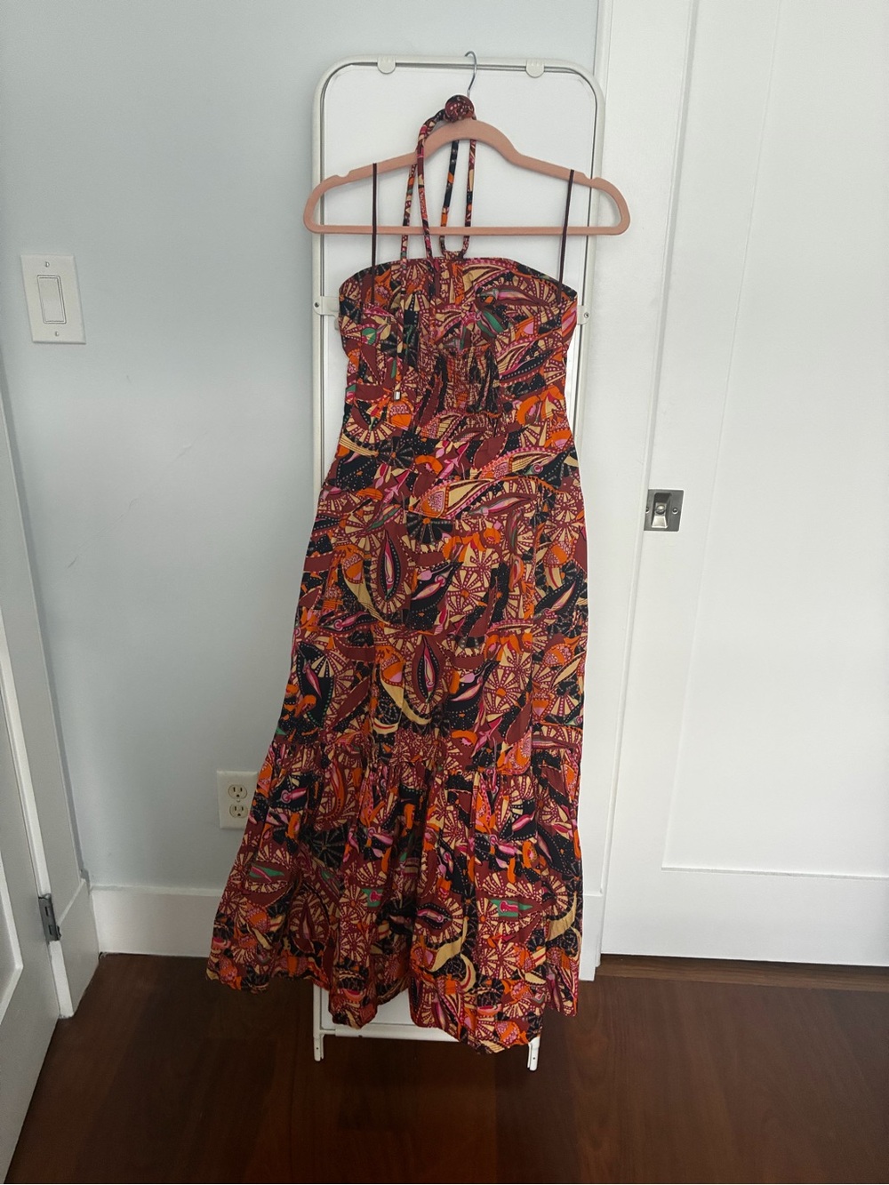 A.L.C. Multicolor Floral Print Strapless Maxi Dress - Picture 4 of 6